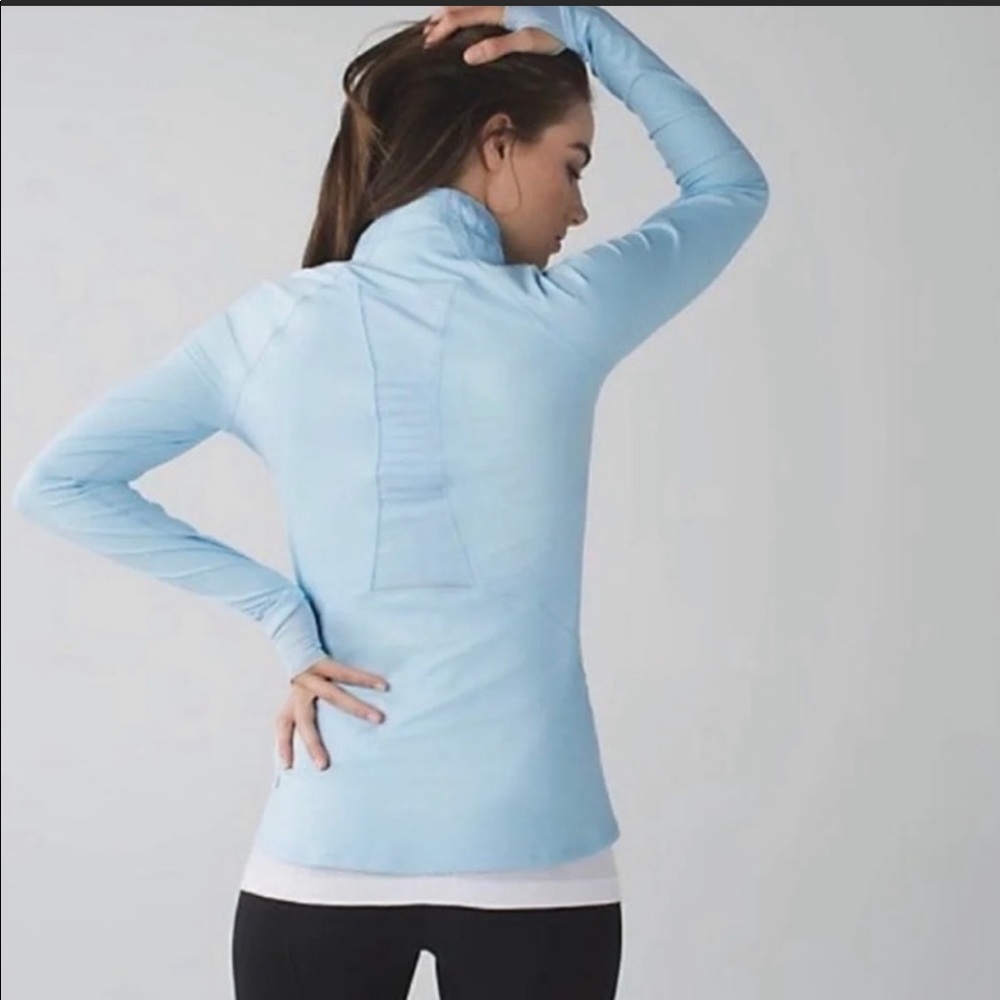 Lululemon Go The Distance Light Blue Quarter Zip 8